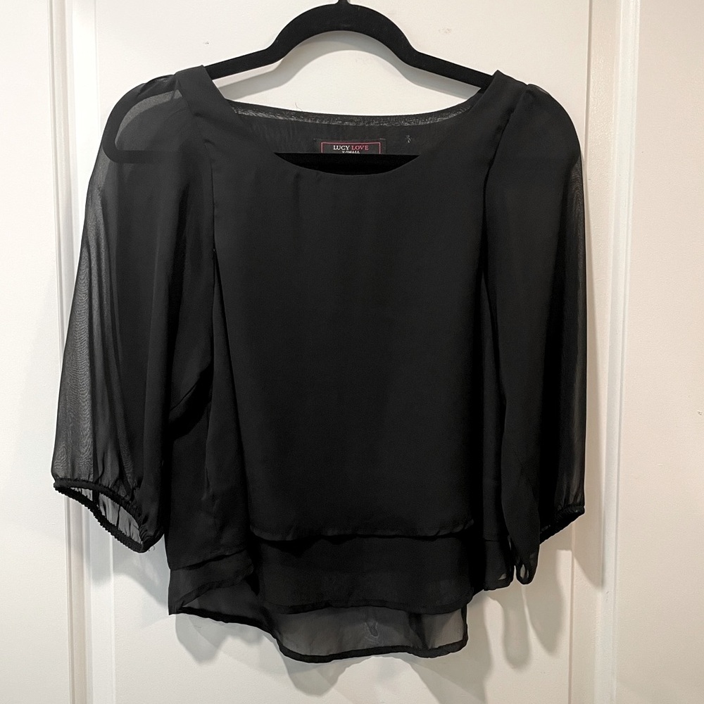 Silk Black Top